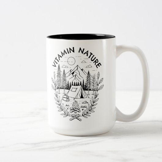 Vitamine-Natuur Tweekleurige Koffiemok (Rechts)