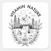 Vitamine-Natuur Vierkante Sticker (Voorkant)