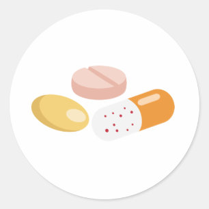 Vitamine Pills Ronde Sticker