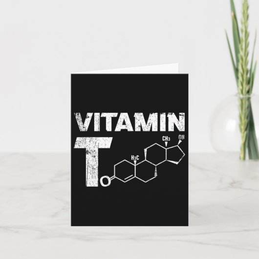 Vitamine T Testosteron Bodybuilding Gym Fitness Tr Kaart (Voorkant)