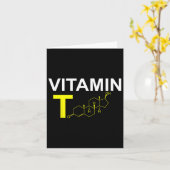 Vitamine T Testosteron Bodybuilding Weightlift Kaart (Gele Bloem)