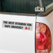 Vitamine voor veilige bestuurders? B-1 Bumpersticker (Op Truck)