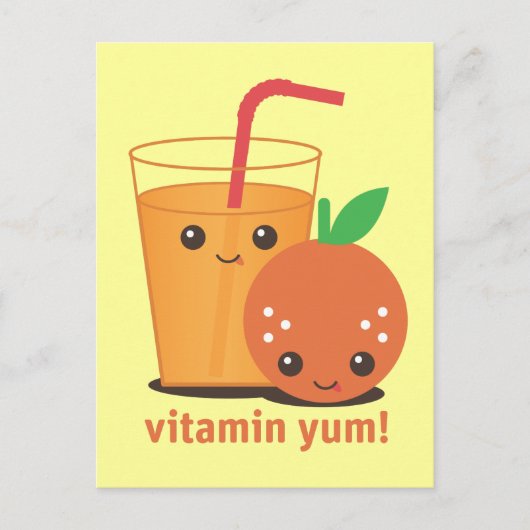 Vitamine Yum Briefkaart (Voorkant)