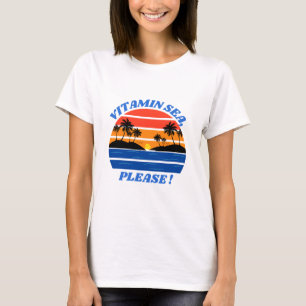 Vitamine Zee alsjeblieft trendy Sunset Beach T-shirt