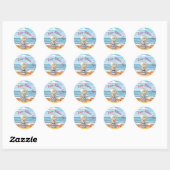 Vitamine Zee Beach 60s Style Ronde Sticker (Vel)