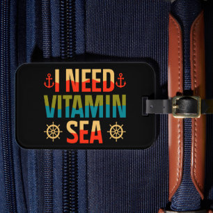 Vitamine Zee Boot Zeilen Cruise Ocean Adventure Bagagelabel