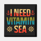 Vitamine Zee Boot Zeilen Cruise Ocean Adventure Magneet (Voorkant)