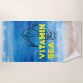 Vitamine Zee – ideaal voor de zomer van 2025 Strandlaken (Voorkant)