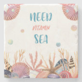 Vitamine Zee nodig Stenen Onderzetter (Voorkant)