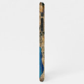 Vitamine-Zee, turquoise-golven met splash iPhone Hoesje (Linkerkant)