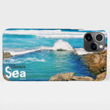 Vitamine-Zee, turquoise-golven met splash