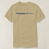 Vitaminekoffie voor echte koffie: zwart t-shirt (Design voorkant)