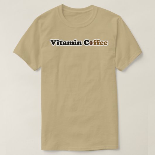 Vitaminekoffie voor echte koffie: zwart t-shirt (Design voorkant)