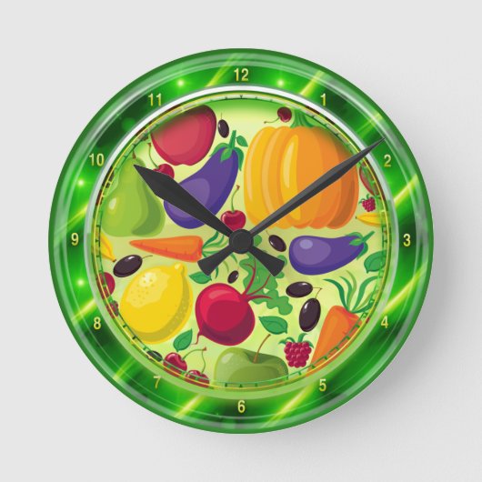 Vitaminen Bord wandklok (Voorkant)