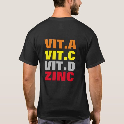 Vitaminen en mineralen t-shirt (Achterkant)