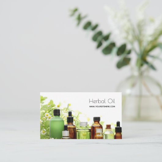 Vitaminen uit Homeopathie van kruidenolie E-Shop Visitekaartje (Staand voorkant)