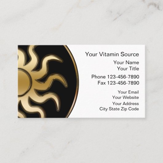 Vitaminen Visitekaartje (Voorkant)