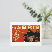 Vite! Un Brie - Frans Advert Briefkaart (Staand voorkant)