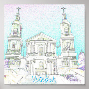 Vitebsk Wit-Rusland Kerk Architectuur Poster