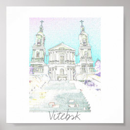 Vitebsk Wit-Rusland Kerk Architectuur Poster