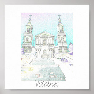 Vitebsk Wit-Rusland Kerk Architectuur Poster