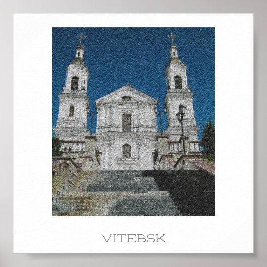 Vitebsk Wit-Rusland Kerk Architectuur Poster (Voorkant)