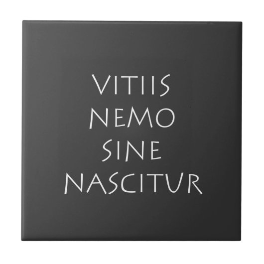 Vitiis nemo sine nascitur tegeltje (Voorkant)