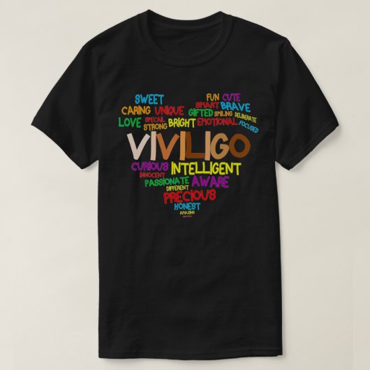 Vitiligo Heart Vitiligo Awareness Day Proud Ma Gi T-shirt (Design voorkant)