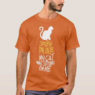 Vitnage Black Cat Sorry dat ik te laat ben. T-shirt