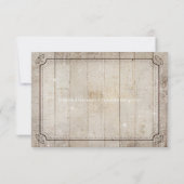 Vitnage Rustic Wooden Country Weddenschap RSVP Car (Achterkant)