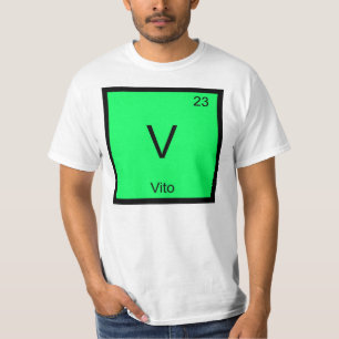 Vito Naam Chemie Element Periodiek Systeem T-shirt