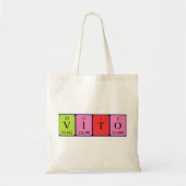 Vito periodieke table name canvas tas (Voorkant)