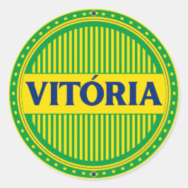 Vitória City Pride – Braziliaanse identiteit Ronde Sticker