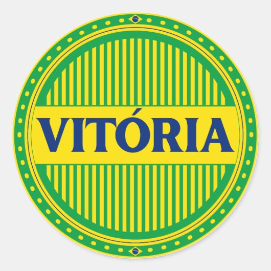 Vitória City Pride – Braziliaanse identiteit Ronde Sticker (Voorkant)
