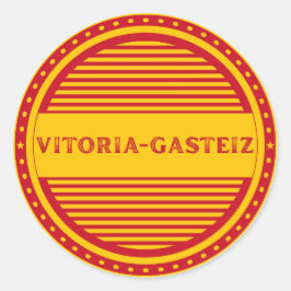 Vitoria-Gasteiz City Pride Embleem Spaanse identit Ronde Sticker