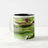 Vitoria Regis, grote waterlelaars in het Amazonege Tweekleurige Koffiemok (Voorkant links)