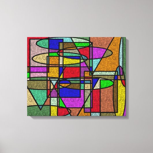 Vitraal Glas in lood Canvas Afdruk (Voorkant)