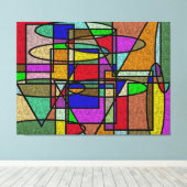 Vitraal Glas in lood Canvas Afdruk (Insitu (Houten vloer))