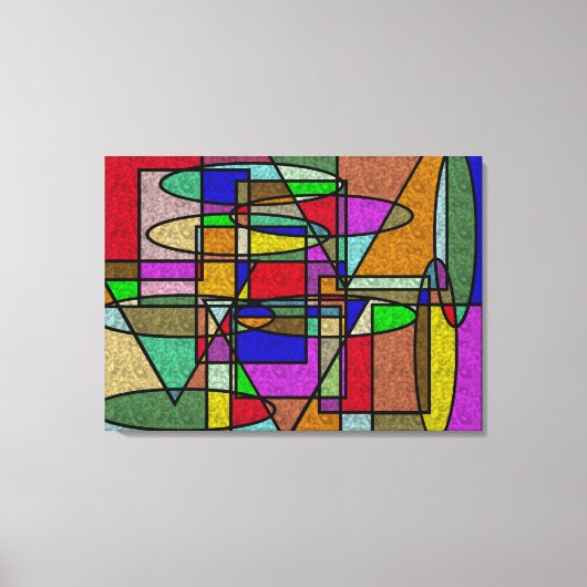 Vitraal Glas in lood Canvas Afdruk (Voorkant)