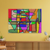 Vitraal Glas in lood Canvas Afdruk (Insitu (Woonkamer))