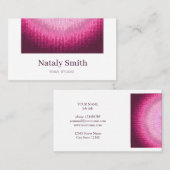 Vitrage roze gradiëntcirkeltextuur. Zakelijke auto Visitekaartje (Voorkant / Achterkant)