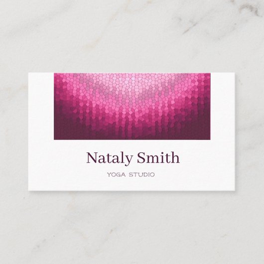 Vitrage roze gradiëntcirkeltextuur. Zakelijke auto Visitekaartje (Voorkant)