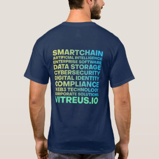 VITREUS bedrukt T-shirt (voor & achter) | MARINE