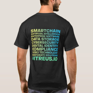 VITREUS bedrukt T-shirt (voor & achter) | ZWART