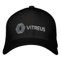 VITREUS geborduurd Flexfit Wool Pet | ZWART
