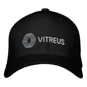 VITREUS geborduurd Flexfit Wool Pet ZWART