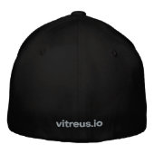 VITREUS geborduurd Flexfit Wool Pet | ZWART (Achterkant)