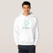VITREUS Gedrukte Hoodie | WIT (Voorkant volledig)