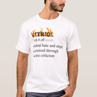 Vitriol, zwarte tekst, groot, nano 23 t-shirt