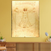 Vitruve Luc Viatour van Leonardo da Vinci Canvas Afdruk (Insitu (Woonkamer))